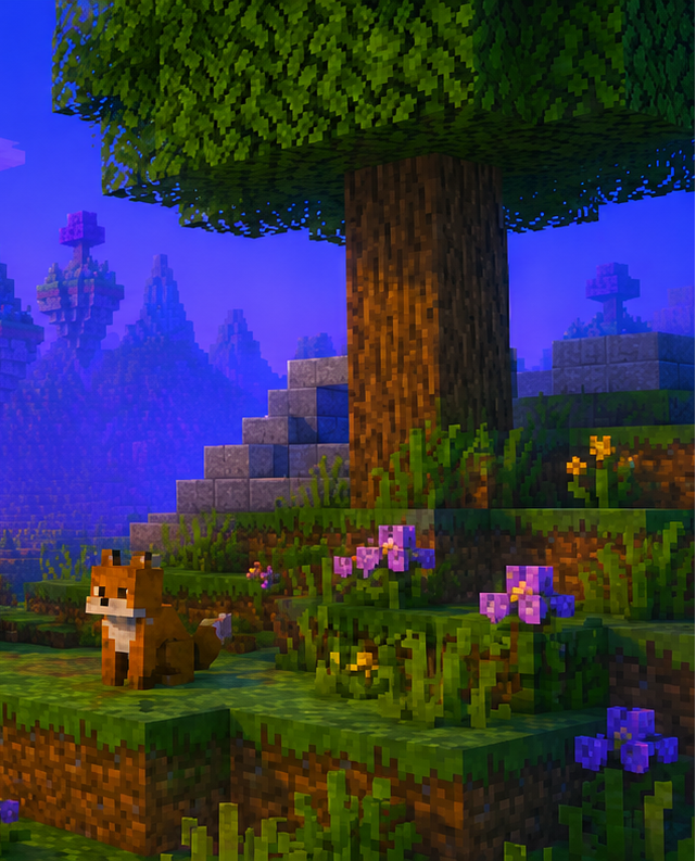 OneBlock adventure scene